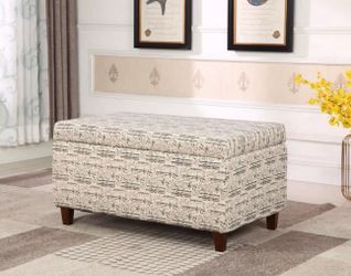 Symphony Patterned Deep Storage Ottoman Bench