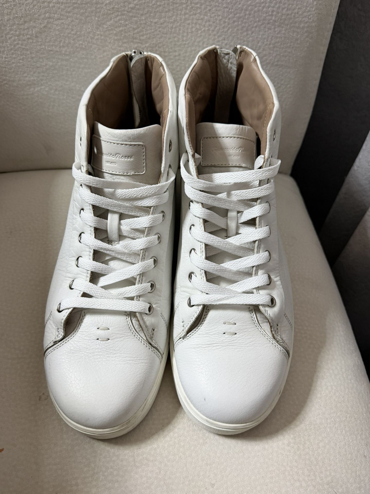 Gianvito Rossi White High Top Sneakers