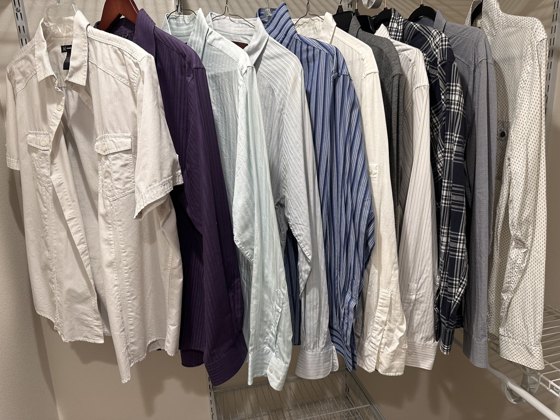 Men’s dress shirts lot size Large 16.5 34-35