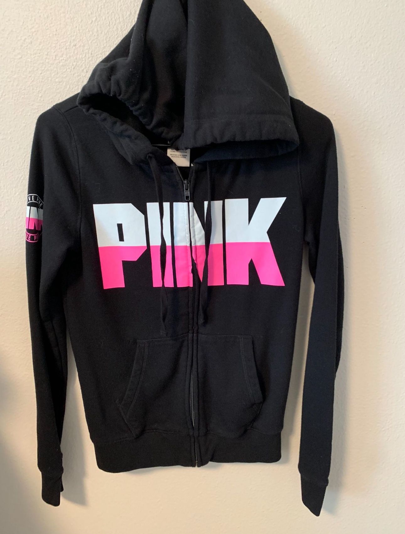 Womens Victoria Secret Pink Zip Up Hoodie