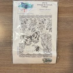 Technique Junkies Vintage Botanicals Rubber Stamp