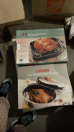 Roasting pans.
