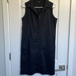 Button down black dress