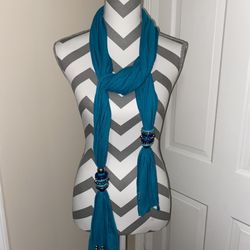 Turquoise Pendant Scarf