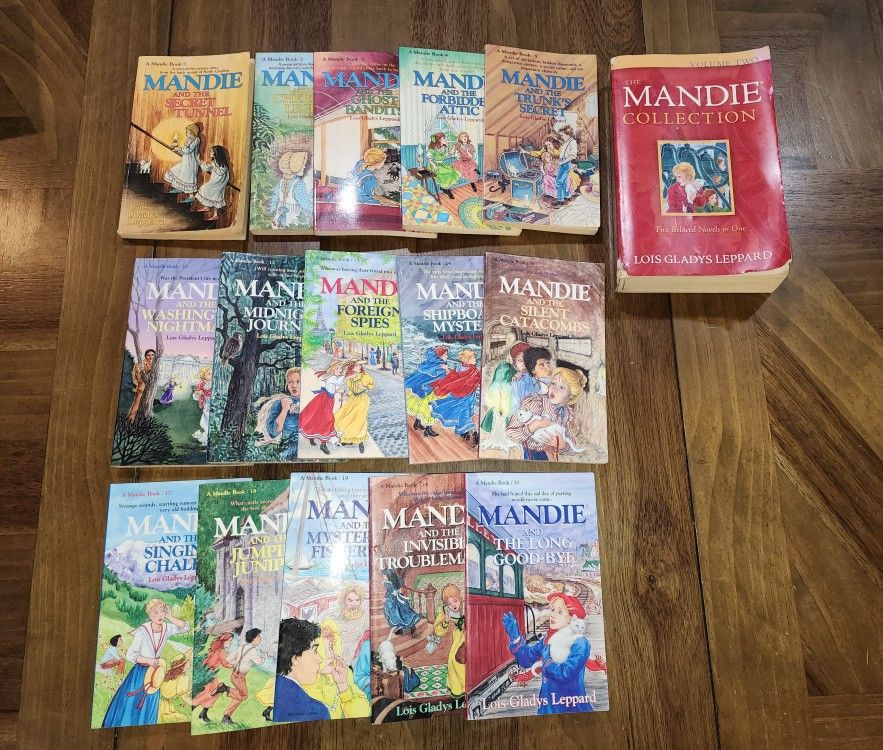 Mandie Books By Lois Gladys Leppard Set 20 Lot #1-10, 12-19, 24, 30 VTG 80s/s90