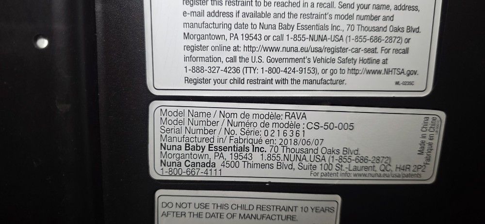 Nuna Car Seat
