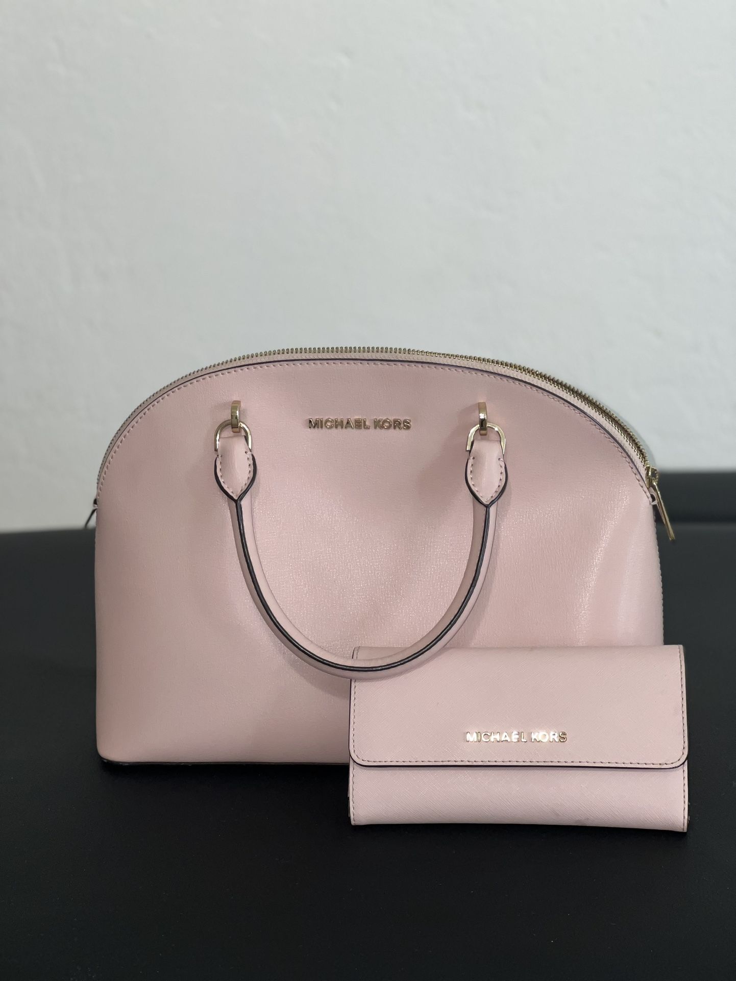 Pink Michael Kors Handbag And Wallet