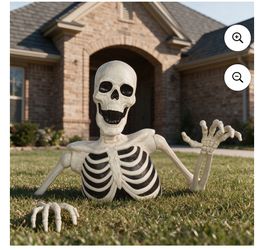 35" Halloween Giant Groundbreaker Skeleton, Halloween Decoration for Outdoor Lawn Yard and Porch