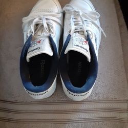 Mens Reebok Club C White Navy Size 8.5