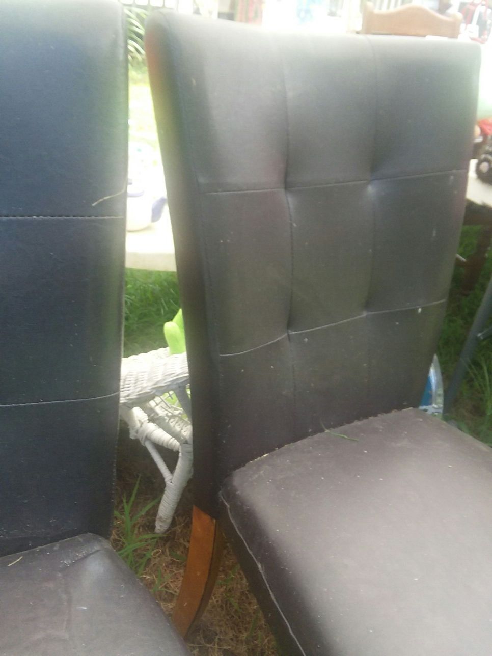 Leather chairs set of 2