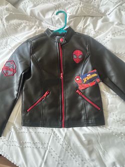 Spider-Man Faux Leather boy size 6 Jacket
