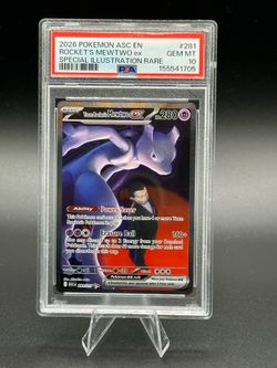 2026 POKEMON ASC EN-ASCENDED HEROES #281 TEAM ROCKET'S MEWTWO EX PSA 10