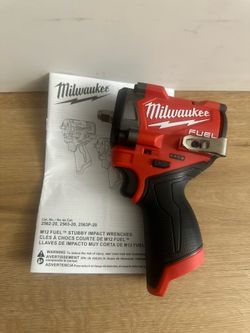 Milwaukee M12 Fuel 3/8” Stubby Impact Wrench (new)