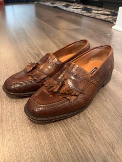 Bostonian Florentine Men's Brown Leather Tassel Loafer Slip-On US 9.5M