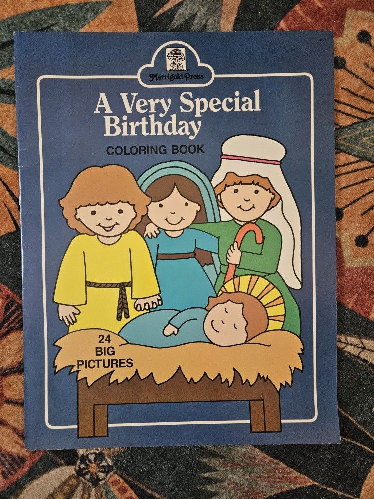 Vintage 80s Jumbo Christmas Coloring Book