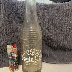 Santa Cola Soda Bottle ,Very Old