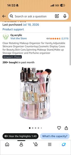 Brand new makeup organizer
