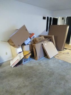 Moving boxes and packing materials