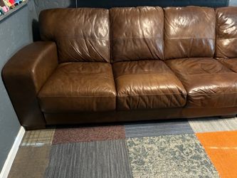 Leather couch make offer