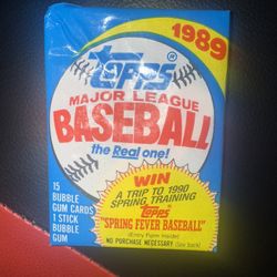 Still Sealed 1989 Topps Major League Cards And Bubble Gum 