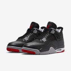 Air Jordan 4 retro Bred Reimagined Mens and Kids Szs