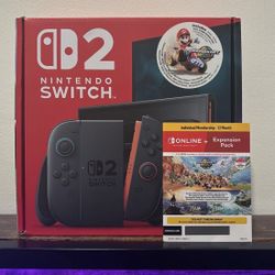 Nintendo Switch 2 Mario Kart Bundle +12 Month Nintendo Online 
