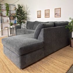 Gray Kevin Charles Sectional with Chaise, Free Delivery!