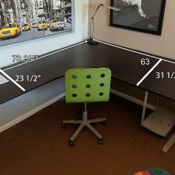 IKEA Galant Corner Desk With Extension, CPU Shelf and cable Oranizer