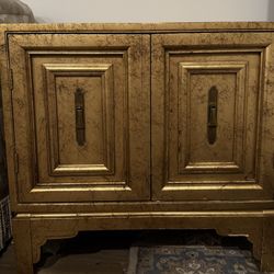 Gold finish bed side table 