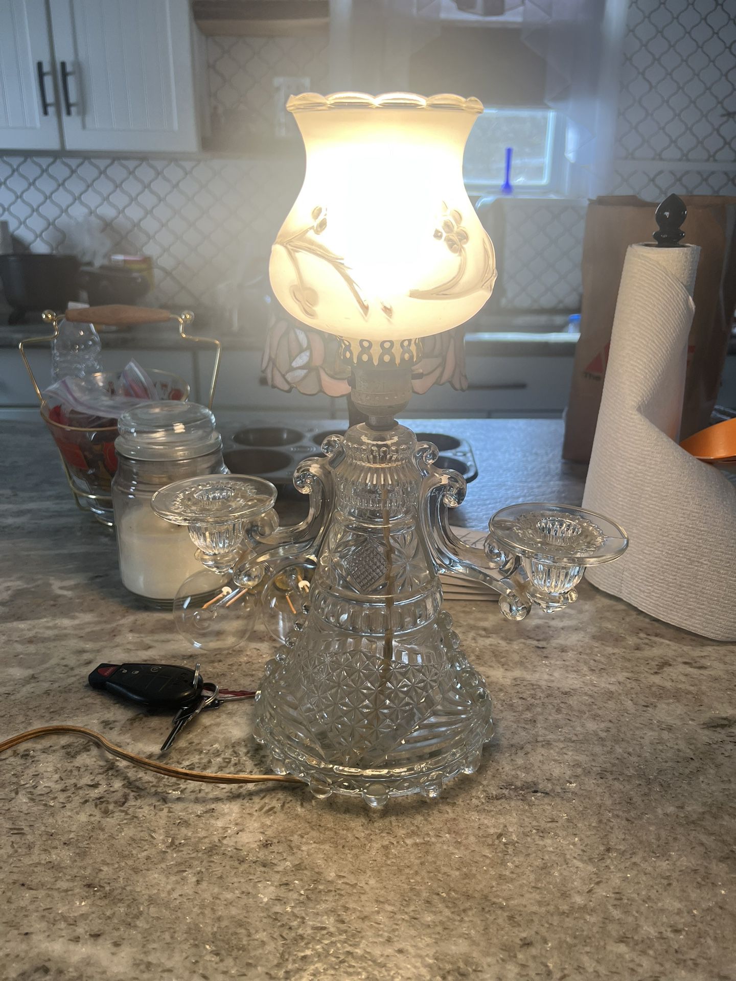 Lamp with candle holders 