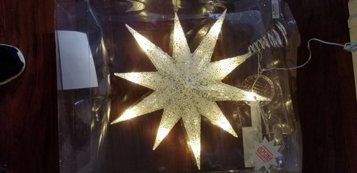Large Silver Sparkle Tree Topper