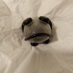 VINTAGE 1970s MURANO HAND BLOWN GLASS FROG PAPERWEIGHT 