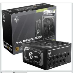 1250W Modular Power Supply MSI MAG 80+ Gold ATX 3.1 PCIe 5.1 PSU