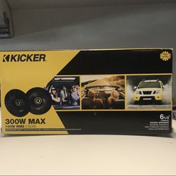 Kicker 6.5” Speakers CSC Series 300 Watts Max Brand New 