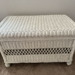 White Wicker Chest