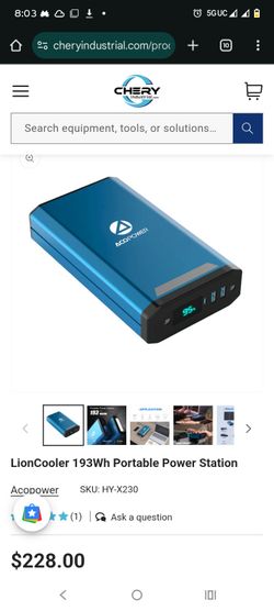 Aco Power Lion Cooler With Battery Pack.