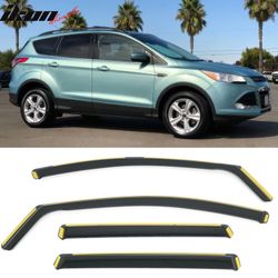 Fits 2013-2019 Ford Escape Side Window Visors Injection PC In-Channel Deflectors