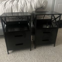 LED Nightstands With Charger