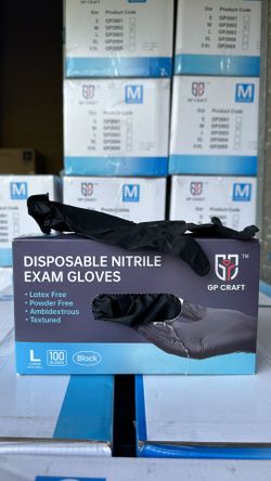 6mil Black Nitrile Gloves