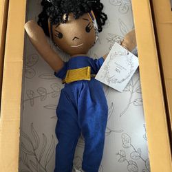 New Harperiman handmade linen doll  Some wear to box
