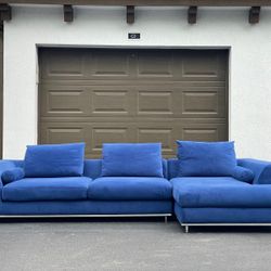 🛋️ Sectional Sofa/Couch - Microfiber - Blue - Delivery Available 🚛