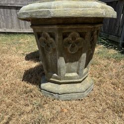 2 Faux  Antique Concrete Planters