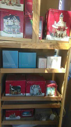 Collector Xmas village and train set