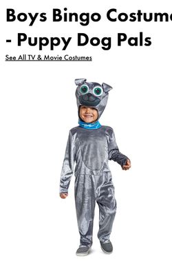 Kids costume Bingo from Puppy Dog Pals originally 30.00 @ party city/Wal-Mart/Amazon
