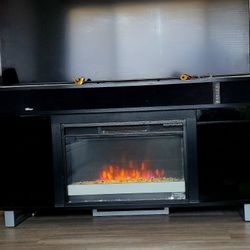 TV stand with fireplace 
