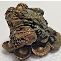 Feng Shui three-legged Prosperity BRASS FROG