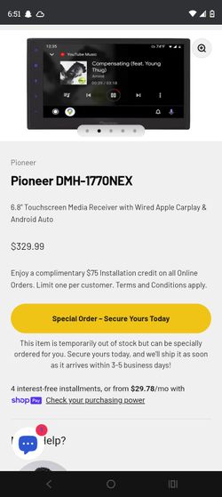 Pioneer Dmh-1770nex Stereo