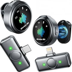 Brand new unopened    LID LIRDDY   Mini Microphone for iPhone: 2PCS Wireless Lavalier Microphone for Android