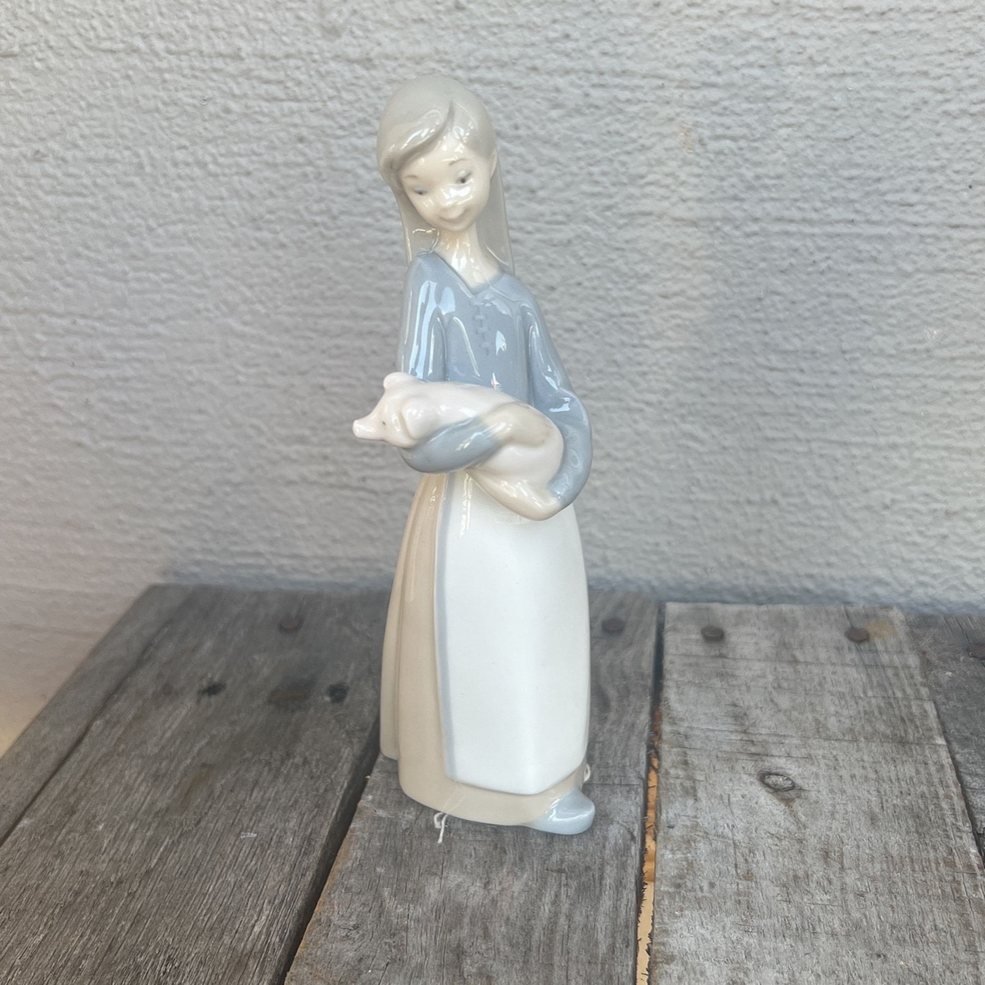Vintage LLADRO 1970’s "Girl with Piglet"