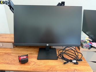 HP P27h G4 27” IPS Full HD Monitor w/ Built-In Speakers & DisplayPort Cable - Works Great